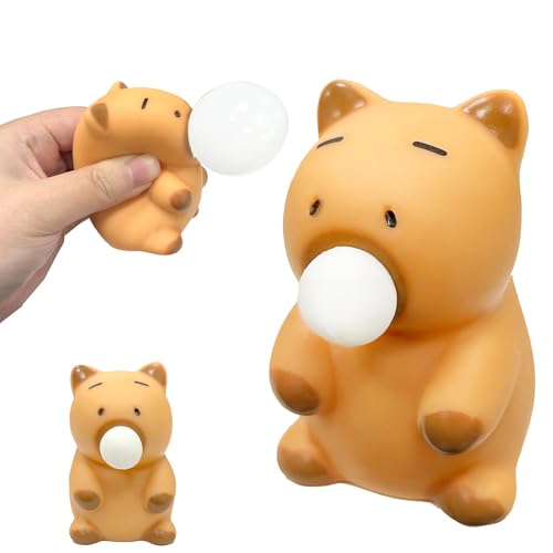 Felicify Capybara Anti Stress Spielzeug, Capybara Squeeze Toys, Capybara Quetsch Spielzeug, Capybara Stressball Kinder, Sensory Capybara Balls, Squeeze Spielzeug für Erwachsene und Kinder von Felicify