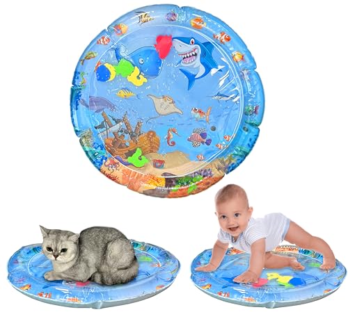 Felicify Sensorische Wassermatte Katze, Wasserspielmatte für Katzen, Wasserbett Katzen, Verdickte Katzenspielmatte, Wasser Matte für Katzen, Wassermatte für Haustiere Katzen Hunde von Felicify