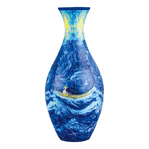 3D-Puzzle-Vase – Einzigartige Blumenvase Aus 160 Gebogenen Puzzleteilen | Puzzle-Blumenvase Zum Basteln, Einweihungsgeschenk Für Blumenarrangements Und Heimdekoration von Fellflying