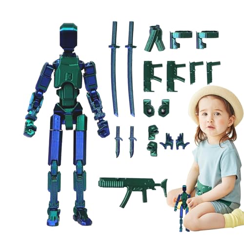 Lucky-13 Actionfiguren Mehrgelenkige Bewegliche Roboterfiguren -gedruckte Actionfiguren T-13 Actionfigurenmodell Ganzkörperaktivität Inklusive Handbewegungen Und Waffen Geschenke Für Spieleliebhaber von Fellflying