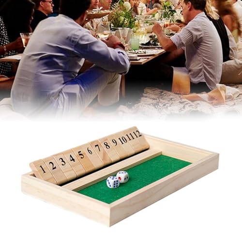 Shut The Box-Spiel – Shut The Box-Würfelspiel Für 2 Spieler, Holzbrettspiele Mit Würfeln, Holztisch-Würfelspiel, Traditionelles Familienspiel, Lehrreiches Tischspiel Für Kinder Und Erwachsene von Fellflying