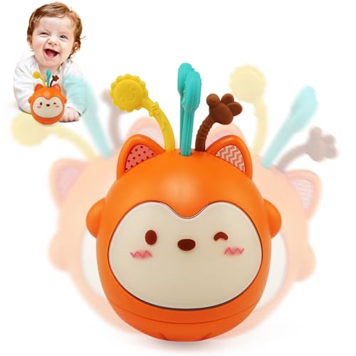 Felly Montessori Baby Spielzeug ab 6 Monaten, Kleinkinder Aktivitätsspielzeug Musik Lichtern Silikon Zugschnur, Interaktives Sensorische Reisespielzeug, Geschenk Früh Lernen Feinmotorik Jungen Mädchen Felly Montessori Baby Spielzeug ab 6 Monaten, Kleinkinder Aktivitätsspielzeug Musik Lichtern Silikon Zugschnur, Interaktives Sensorische Reisespielzeug, Geschenk Früh Lernen Feinmotorik Jungen Mädchen von Felly