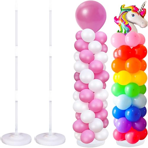 Fenamor Ballon Säule Ständer Ballonständer Ballon Stick Halter Kit Luftballons Ballonhalter Kunststoff Stick Ballon Zubehör 2 Set Ballonhalter für Party Dekoration Geburtstag Hochzeit Dekoration von Fenamor