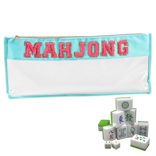 Fenayuu Mahjong Tasche - Transparente Aufbewahrungstasche Mahjong Koffer - Transparenter Schutzbehälter Für Spieleabend Unterwegs Erwachsene Reise Partys Fenayuu Mahjong Tasche - Transparente Aufbewahrungstasche Mahjong Koffer - Transparenter Schutzbehälter Für Spieleabend Unterwegs Erwachsene Reise Partys von Fenayuu
