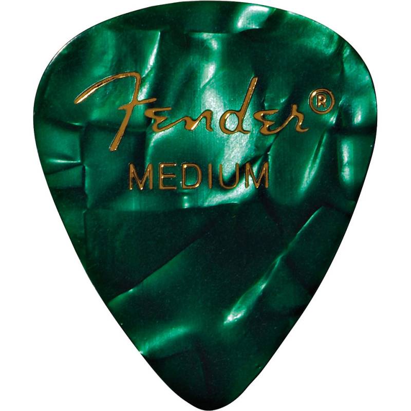 Fender 351 Green Moto, medium (12 Stk.) Plektrum von Fender