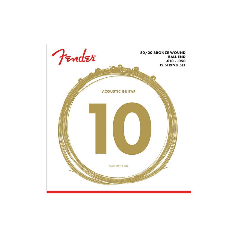 Fender 80/20 Bronze Acoustic Strings (12-String) Saiten Westerngitarre von Fender