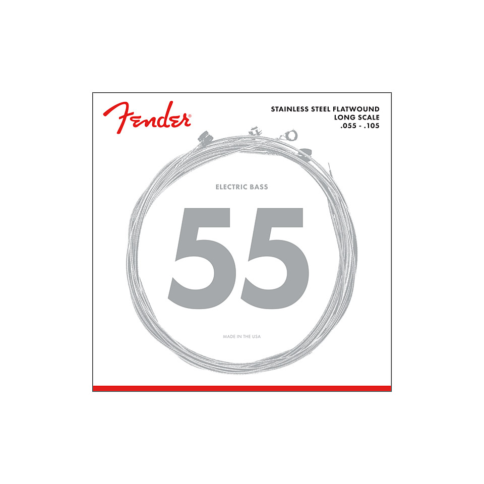 Fender Flatwound Bass Strings 9050M .055-.105 Saiten E-Bass von Fender