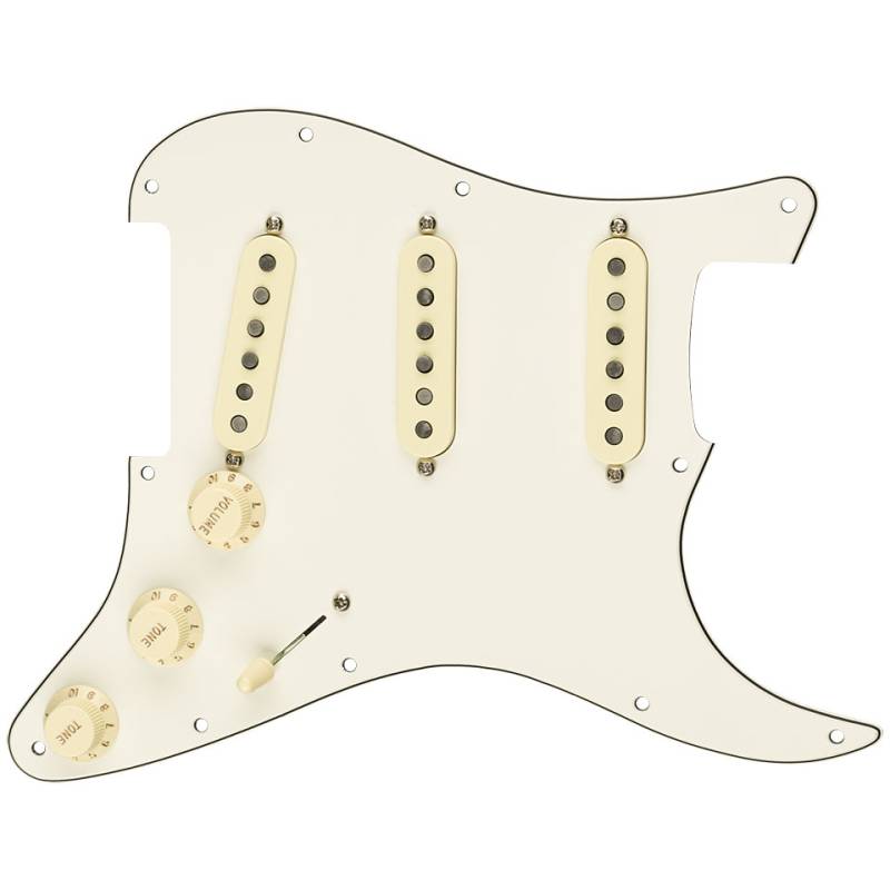 Fender Cust 69 pre wired Set Parchment Pickguard Pickup E-Gitarre von Fender