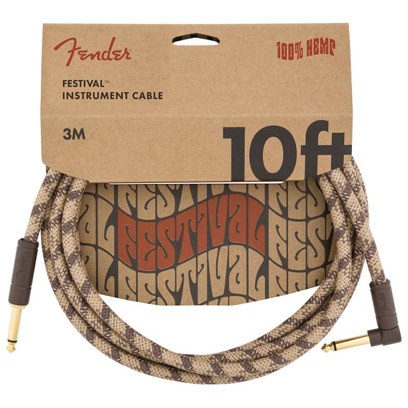 Fender Festival Hemp Brown Stripe 3 m Instrumentenkabel von Fender