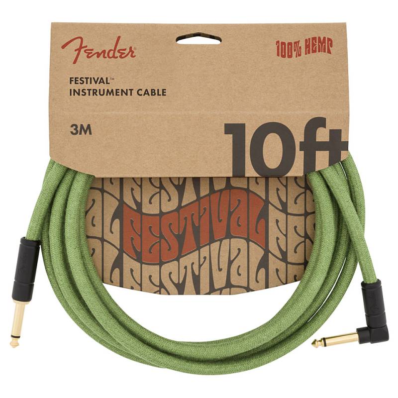 Fender Festival Hemp Green 3 m Instrumentenkabel von Fender