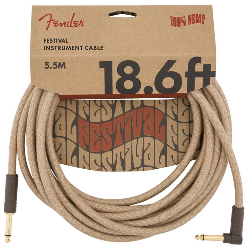 Fender Festival Hemp Natural 5,5 m Instrumentenkabel von Fender