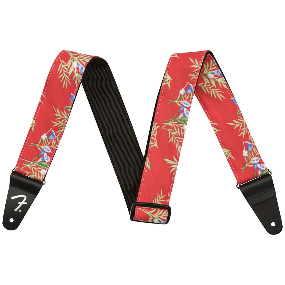 Fender Hawaiian Strap Red Floral Gitarrengurt von Fender