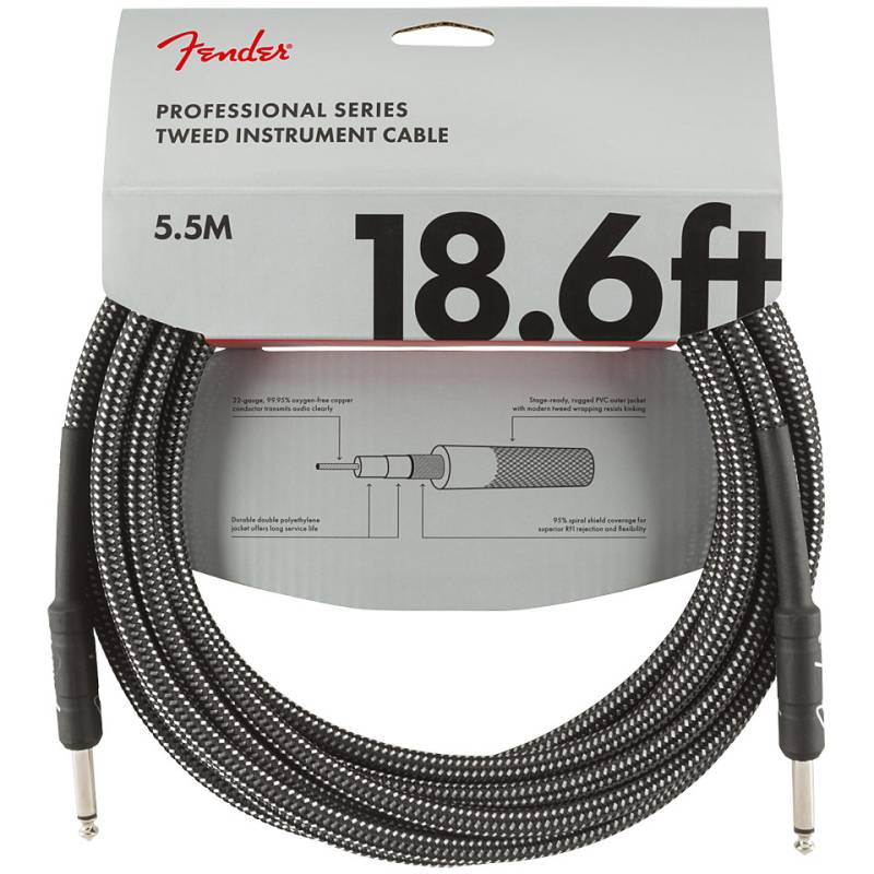 Fender Pro Series Grey Tweed 5,5 m Instrumentenkabel von Fender