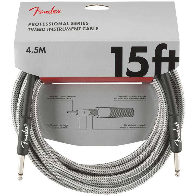 Fender Pro Series White Tweed 4,5 m Instrumentenkabel von Fender