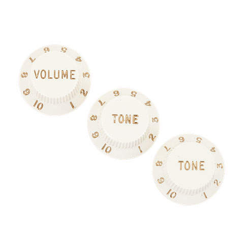 Fender Stratocaster Knobs 1xVol/2xTone Parchment Potiknopf Fender Stratocaster Knobs 1xVol/2xTone Parchment Potiknopf von Fender