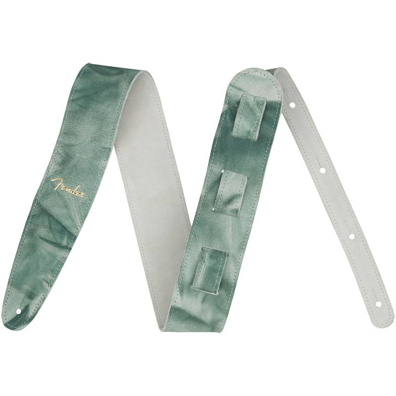 Fender Tie Dye Leather Strap, Sage Green Gitarrengurt von Fender