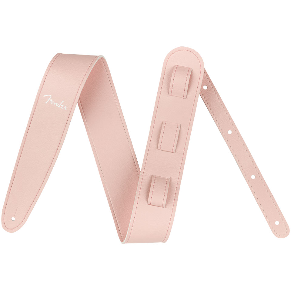 Fender Vegan Leather Strap Shell Pink 2,5" Gitarrengurt von Fender