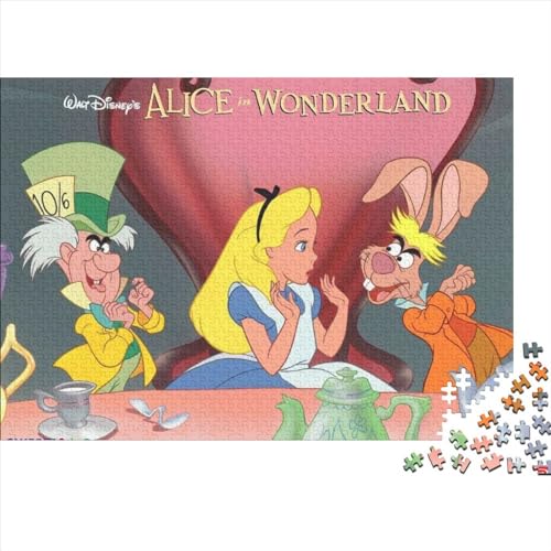 1000 Teile Alice im Wunderland für Erwachsene. Schwierige Puzzles. Puzzles für Erwachsene. Nachhaltiges Puzzle für Erwachsene. Spiele (Größe 75x50cm) von Fengflyx