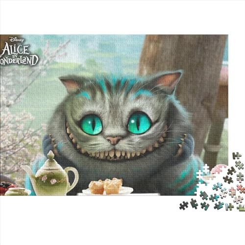 300 Teile Alice im Wunderland für Erwachsene, schwierige Puzzles, Holzpuzzles für Erwachsene, Familienunterhaltungsspielzeug (Größe 40x28cm) von Fengflyx