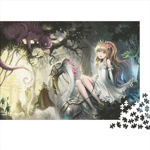 300 Teile Alice im Wunderland für Erwachsene, schwierige Puzzles, Holzpuzzles für Erwachsene, Familienunterhaltungsspielzeug (Größe 40x28cm) von Fengflyx