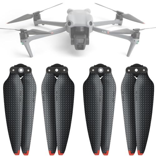 Fenmaru Kohlefaser Propeller Kompatibel mit DJI Air 3S/ DJI Air 3 Drohne Schnellspanner Hochfeste Propellerblätter Ersatz Zubehör (2 Pairs) von Fenmaru