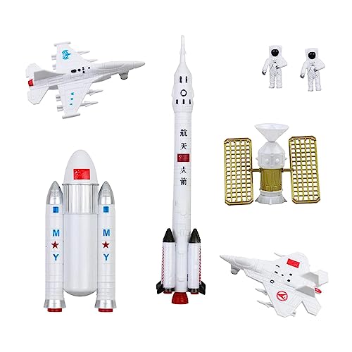 Fenteer 7X Weltraumspielzeug für Kinder, Weltraumforschung, frühpädagogisches Lernen, Space Shuttle, Weltraumspielset, Lernspielzeug für Kleinkinder, von Fenteer