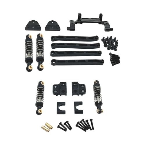 Fenteer 1/12 RC-Auto-Ersatzteilsatz, Stoßdämpfer vorne und hinten, Upgrade-Teileersatz, Metall-Stoßdämpferhalterung für MN82S, DIY-Modifiziert, Schwarz Fenteer 1/12 RC-Auto-Ersatzteilsatz, Stoßdämpfer vorne und hinten, Upgrade-Teileersatz, Metall-Stoßdämpferhalterung für MN82S, DIY-Modifiziert, Schwarz von Fenteer