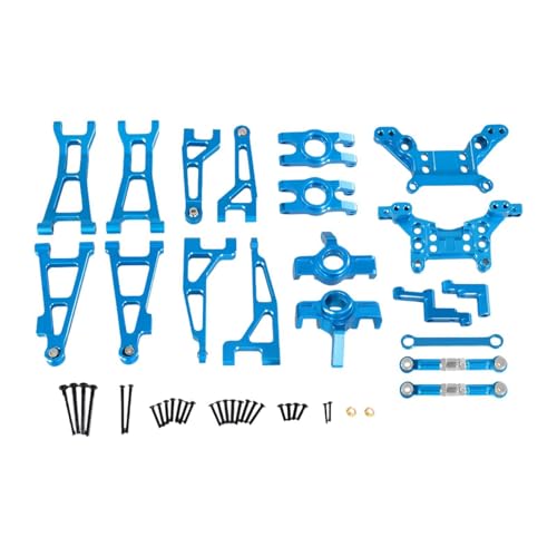 Fenteer 1/16 Skalen -RC -Auto -Upgrade -Set Lenkung Montage Modifikation Professionelle Aluminiumlegierung vorne und hinten für 16207 Fahrzeuge, Blau von Fenteer