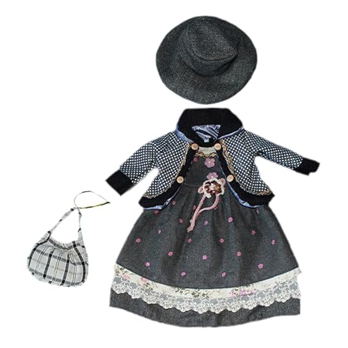 Fenteer 1/3 Mädchenpuppenkleid Kostüme DIY Doll Spielzeug für Kinder Geschenkheizpendent Doll Imagination Weiche Puppenkleidung Outifit für 25 Zoll Puppe , Schwarz von Fenteer