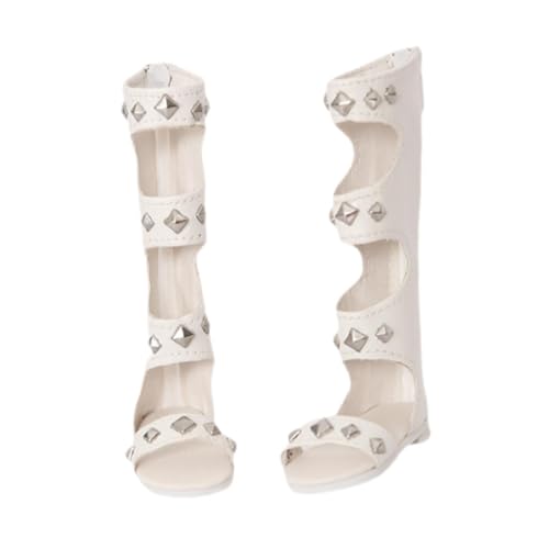 Fenteer 1/4 BJD Puppenschuhe Puppensandalen Weiße Sommer Römerstiefel Römersandalen für 16,5-17,7 Zoll Puppen Mode Puppenschuhe von Fenteer