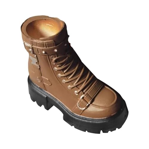 Fenteer 1/6 Actionfiguren Kurze Stiefel BJD Schuhe modische Kinder Erwachsene Geschenke für 12in Mädchen Puppe Solid 12 Zoll Puppenstiefel, Khaki von Fenteer