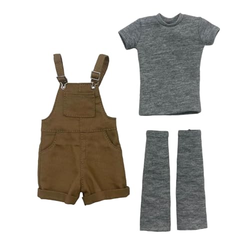 Fenteer 1/6 Kurzes Overall-Outfit im Maßstab, Mini-Shorts, Strampler, Cosplay-Outfit, Miniatur-Jumpsuit-Kostüm für 12-Zoll-Figuren, Anziehsachen, Braun Fenteer 1/6 Kurzes Overall-Outfit im Maßstab, Mini-Shorts, Strampler, Cosplay-Outfit, Miniatur-Jumpsuit-Kostüm für 12-Zoll-Figuren, Anziehsachen, Braun von Fenteer