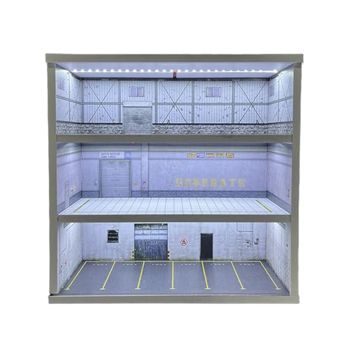 Fenteer 1/64 Modellauto-Vitrine, Miniatur-Szene, Garage, Diorama, staubdicht, 3 Ebenen, Spielzeugauto-Aufbewahrungsbox, simulierte Parkplatzszene, Style B Fenteer 1/64 Modellauto-Vitrine, Miniatur-Szene, Garage, Diorama, staubdicht, 3 Ebenen, Spielzeugauto-Aufbewahrungsbox, simulierte Parkplatzszene, Style B von Fenteer