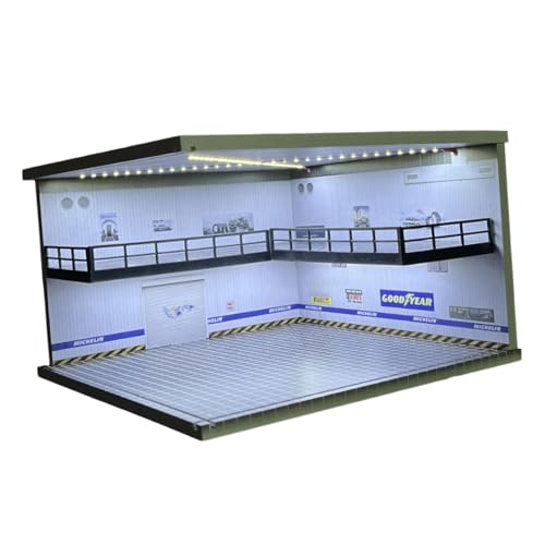 Fenteer 1/64 Parkplatz-Szenen-Ausstellungsstand mit Licht, doppellagige Aufbewahrungsbox, Geschenkdekor, LED-Vitrine, Druckguss-Autogarage, Style A Fenteer 1/64 Parkplatz-Szenen-Ausstellungsstand mit Licht, doppellagige Aufbewahrungsbox, Geschenkdekor, LED-Vitrine, Druckguss-Autogarage, Style A von Fenteer