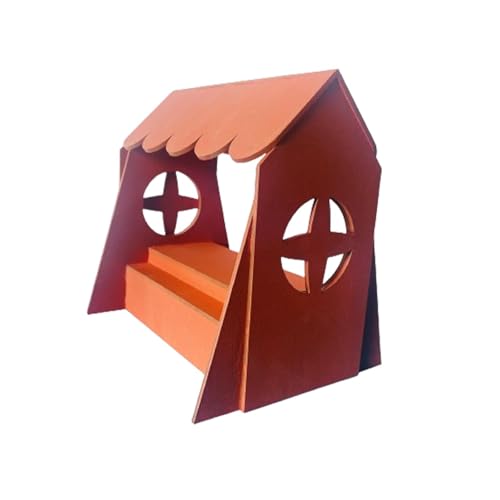 Fenteer 1:12 Puppenhaus Lebensmittelregal Modell Kinder Rollenspiel Spielzeug, Simulierte Theke Holz Verkaufstheke für DIY Projekte von Fenteer