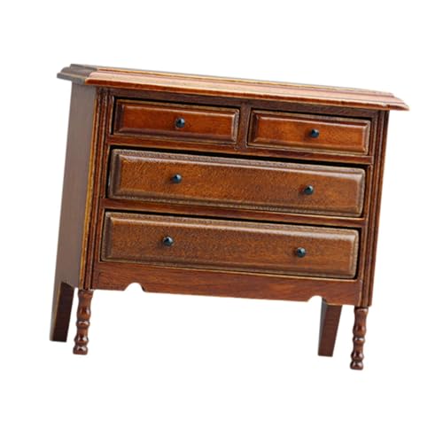 Fenteer 1:12 Puppenhausmöbel aus Holz, Rollenspiel, DIY-Modell, Dekoration aus Holz für Märchengarten, Szene, 4 Schubladen, Schrankmöbelmodell Fenteer 1:12 Puppenhausmöbel aus Holz, Rollenspiel, DIY-Modell, Dekoration aus Holz für Märchengarten, Szene, 4 Schubladen, Schrankmöbelmodell von Fenteer