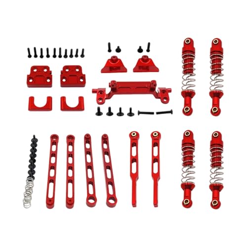 Fenteer 1:12 RC Auto-Ersatzteilsatz, Stoßdämpfer vorne und hinten, Upgrade-Teil, Vorder- und Hinterachse, Feste Zugstangen für MN82Pro MN82T LC79 DIY, Rot Fenteer 1:12 RC Auto-Ersatzteilsatz, Stoßdämpfer vorne und hinten, Upgrade-Teil, Vorder- und Hinterachse, Feste Zugstangen für MN82Pro MN82T LC79 DIY, Rot von Fenteer