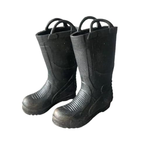 Fenteer 1:6 Feuerwehrmann-Stiefel, realistisch, Zehenstiefel, Arbeitsstiefel, Klassische Schuhe, Rollenspiel-Spielzeug für 12-Zoll-Puppenkostüme von Fenteer