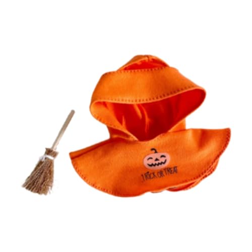 Fenteer 17 cm Anhänger Puppenkleidung Süße Puppenkostüme,Anziehsachen,DIY Puppenkleidung Spielzeug,Trendy Puppenaccessoires Puppenumhang für Kinderparty, Orange von Fenteer