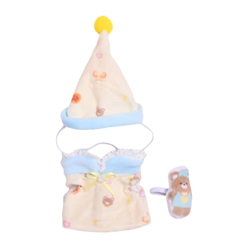 Fenteer 17 cm Puppenkleidung, Puppen-Outfits, Kostüme, Kinderspielzeug, mit Zubehör, süßer Puppenkleidungsanzug, Puppenkleidung für Kinder im Alter von 5–7, Gelb von Fenteer