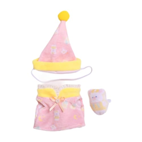 Fenteer 17 cm Puppenkleidung, Puppen-Outfits, Kostüme, Kinderspielzeug, mit Zubehör, süßer Puppenkleidungsanzug, Puppenkleidung für Kinder im Alter von 5–7, Rosa von Fenteer