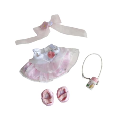 Fenteer 17 cm Puppenkleidung, Puppenkleid, bequem, Kostüme, mit Schuhen, Geschenk zum Anziehen, entzückende Puppenkleidung, Outfits für Anhängerpuppe, mit Wasserkocher von Fenteer