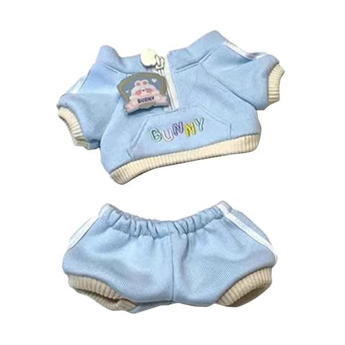 Fenteer 2 Stück Puppen Sportbekleidung Anzug Outfits Zubehör Kostüm Miniatur-Kleidung für 20cm Puppen Mädchen Puppen Anzieh Geschenke für Kinder, Blau von Fenteer