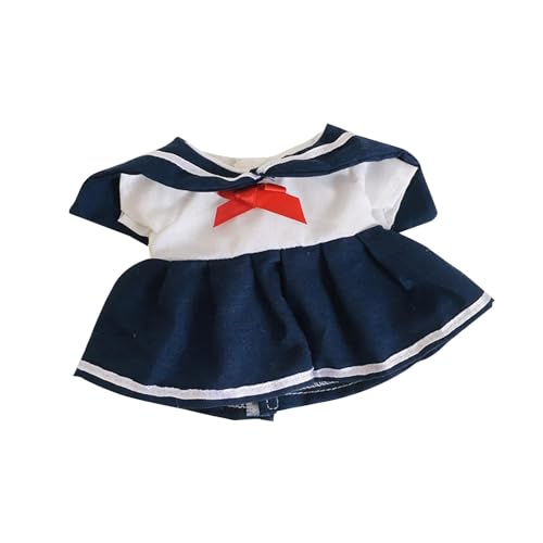 Fenteer 20 cm Mädchen Puppenkleid Outfit Plüschpuppenzubehör für Kinder Geburtstagsgeschenk Foto-Requisiten Mode weiche Puppenkleidung Kostüme, Blauer Jk von Fenteer