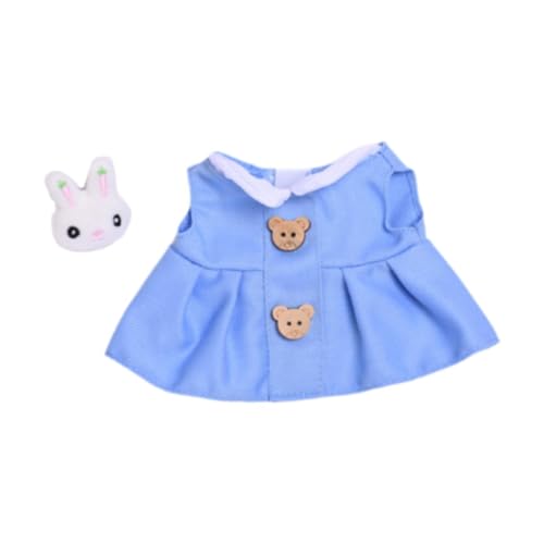 Fenteer 20 cm Mädchen Puppenkleid Outfit für Kinder Geschenk Koordination Anhänger Puppe Fantasie Mode Bequeme Kostüme Puppenkleidung von Fenteer