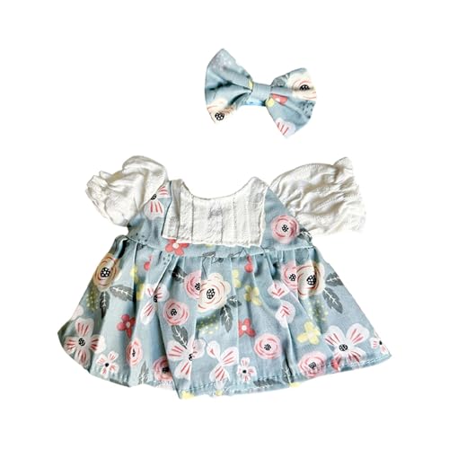 Fenteer 20 cm Plüschpuppenkleid, Anziehspielzeug, Fantasie-Koordination, Foto-Requisiten für Kinder, Geschenk, pädagogische Puppenkleidung, Kostüme, Blau von Fenteer