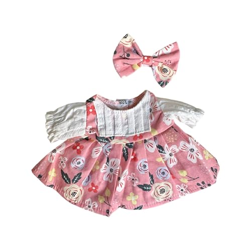 Fenteer 20 cm Plüschpuppenkleid, Anziehspielzeug, Fantasie-Koordination, Foto-Requisiten für Kinder, Geschenk, pädagogische Puppenkleidung, Kostüme, Rosa von Fenteer