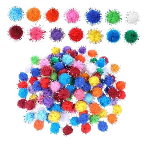 Fenteer 200 Stück Pompons, Pom-Pom-Bälle, flauschig, für Kunst und Handwerk, Bastelmaterial für Weihnachtsdekoration, Party, Schulaktivitäten, Glitzer 1cm Fenteer 200 Stück Pompons, Pom-Pom-Bälle, flauschig, für Kunst und Handwerk, Bastelmaterial für Weihnachtsdekoration, Party, Schulaktivitäten, Glitzer 1cm von Fenteer