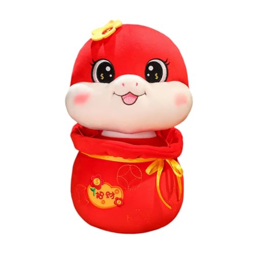 Fenteer 2025 Chinesisches Neujahrs-Schlangen-Plüschpuppe, Frühlingsfest-Puppe, Geschenk-Schlangenfigur für Café, Wohnzimmer, Zuhause, Restaurant, 17 cm von Fenteer