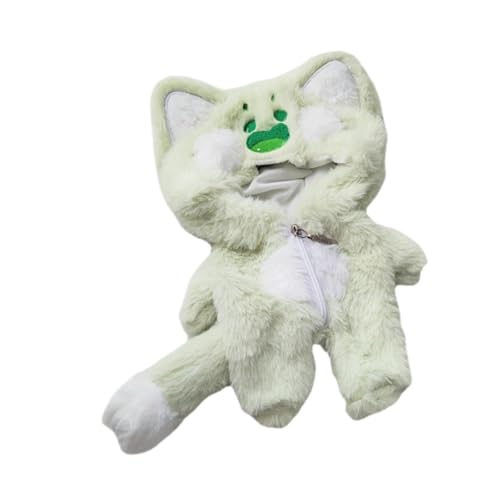 Fenteer 20cm Puppenkleidung, Puppenkleidung, Katzenform, Plüsch-Overall, Geschenk, Foto-Requisiten, Kostüme, weich, stilvoll, DIY-Puppenspielzeug für Kinder, GrÜn von Fenteer